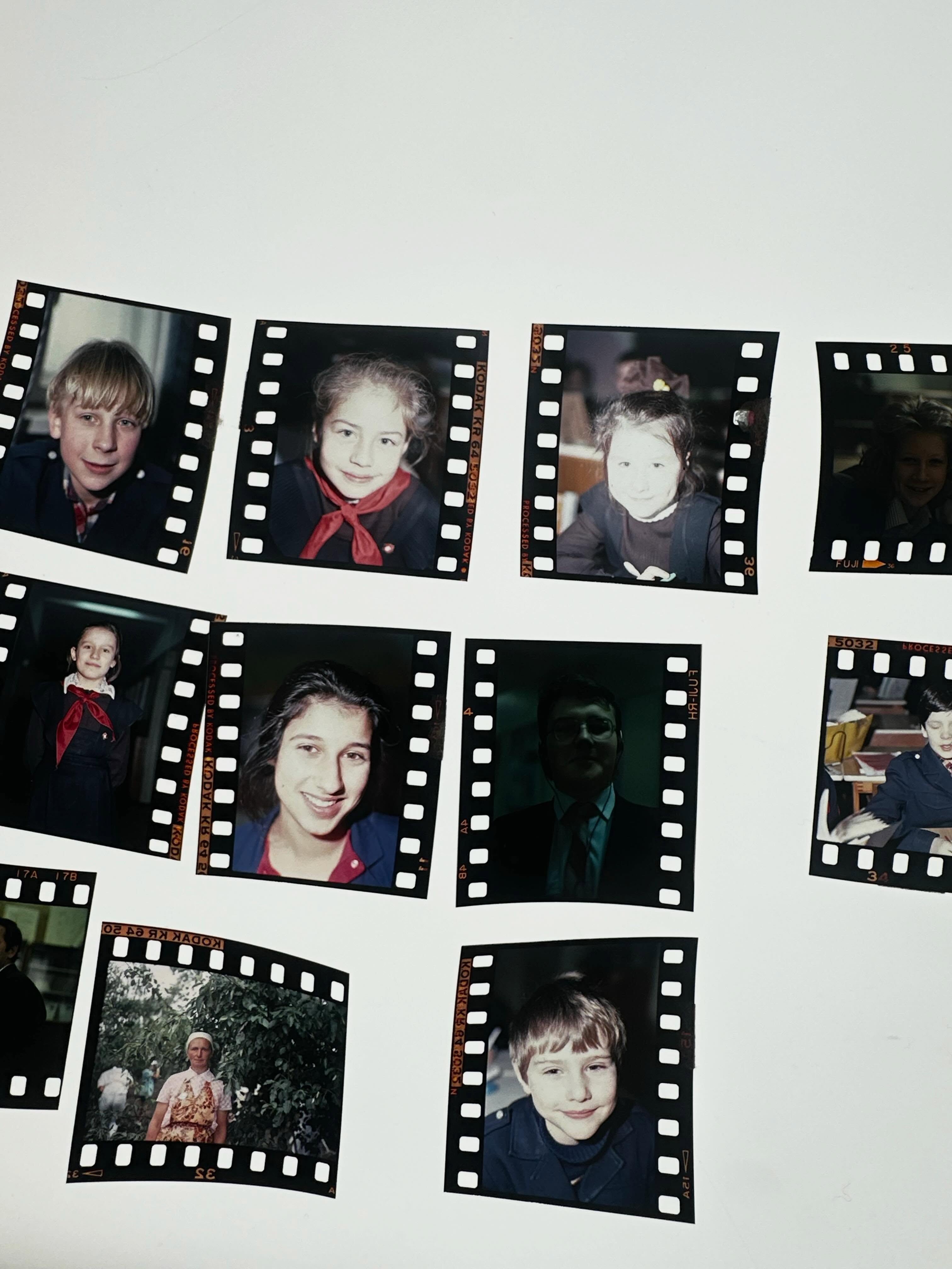 Found color slides arranged for sorting and research